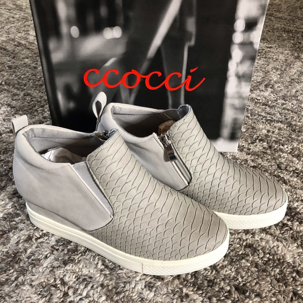ccocci wedge sneaker, size 7.5, NIB